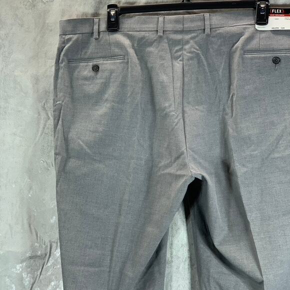 VAN HEUSEN FLEX Men's Grey Sharkskin Slim-Fit Suit Pants SZ 42X34 - Picture 5 of 9